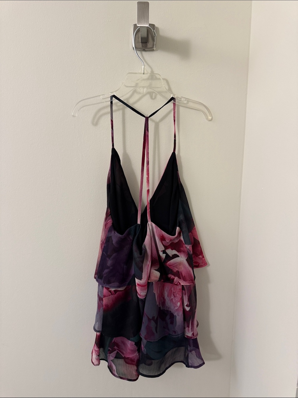 Express Pink Layered Ruffle Tank Top - Picture 2 of 2